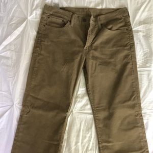Tan Levi 514 corduroy pants